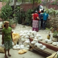 Food packages being prepared for distribution