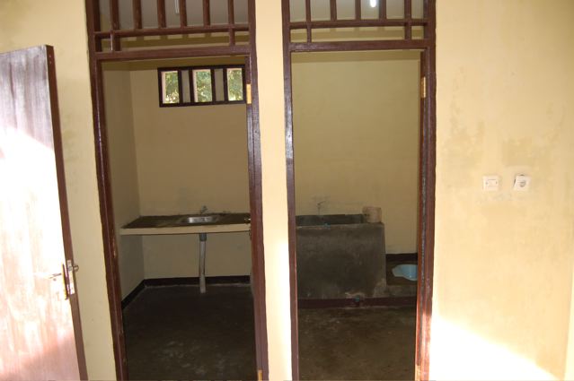 Sick room bath and kitchen