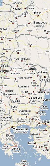Map of Romania