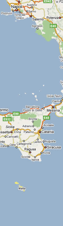 Map of Sicily