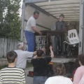 Truck arrival at Casa Bucuriei