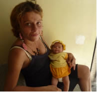Marcia and her baby